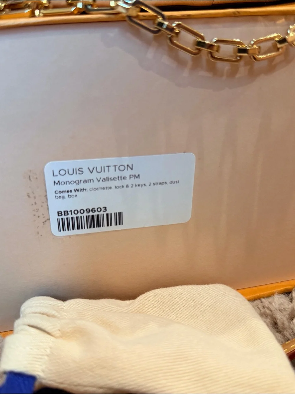 Authentic Louis Vuitton mini luggage Valisette PM monogram